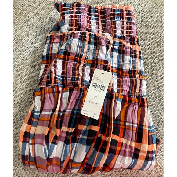 Anthropologie Plaid Ruffled Maxi Dress NWT Size Medium Petite - Picture 11 of 14